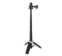 Luocute Trípode para Cámara de Acción Selfie Stick, Palo Vlog Portátil Extensible de 31 Cm con Tornillo de 1/4 de Pulgada para Cámaras de Acción, Trípode Selfie CAM Vlog, Soporte de