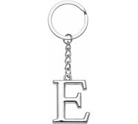 LUODAN Llavero con letra inicial de mariposa, plata A-Z 26 letra inicial colgante llavero - Tus Iniciales - llaveros originales hombre y mujer - regalos originales casa nueva (E)