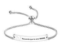 LUODAN Pulsera con Inscripción 'Te Quiero' - Regalo Elegante para Madre, Abuela, Tía, Madrina, Hermana, Amiga - Ajustable Mujer