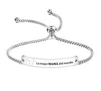 LUODAN Pulsera Mujer con Inscripción 'Te quiero' - Regalo Elegante para Madre, Abuela, Tía, Madrina, Hermana, Amiga - Ajustable