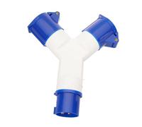 LUOFANG Divisores de cable de 2 vías de 16 A, 220 V, impermeables, conectores de enchufe de 3 pines, enchufe industrial para tienda de campaña