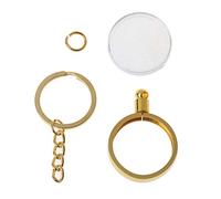 LUOFANG Llavero con Soporte para Monedas de 27 mm, medallón o colección de Chips, Llavero con Colgante de Moneda para Uso Diario