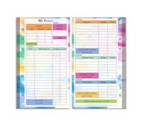 LUOFANG Papel de Recarga de Hojas Sueltas, Inserciones de planificador de Carpetas para Diario de Carpetas, planificador de presupuesto, Hojas de presupuesto/semanales/mensuales Forradas