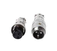 LUOFANG Plata del Pin del Enchufe Hembra 3 del Conector Macho de la aviación Que empalma Gx16