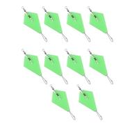 LUOFENG 10 piezas de plomos de pesca en el mar con placa triangular luminosa, clip de pesca, pequeño pin giratorio, conector de presión