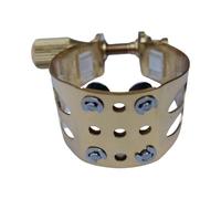 LUOFENG Altos - Ligadura de saxofón antideslizante, diseño de 4 puntos, construcción de latón resistente, estabilidad mejorada del tono del saxofón