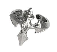 LUOFENG Anillos de cruz ajustables, estilo punk, joyería gótica, aleación a prueba de alergias, tamaño ajustable para hombres y mujeres