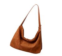 LUOFENG Bolsa de estilo coreano para mujer, espaciosa, con correa ajustable, tela de gamuza, ligera, para uso diario
