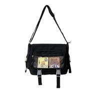 LUOFENG Bolsos cruzados japoneses para chicas de secundaria, bolso de nailon para libros, bolso transparente Itabag para mujer, bolso JK, bolsos de hombro