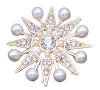 LUOFENG Broche de aleación con diamantes de imitación para accesorios de joyería hechos a mano y proyectos creativos