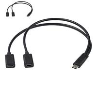 LUOFENG Cable de carga USB C divisor USB tipo C hembra a doble USB tipo C macho, cable de carga divisor en Y para teléfono