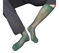 LUOFENG Calcetines transparentes para hombre, de vestir de negocios, largos sobre la pantorrilla, calcetines de trabajo, calcetines de vestir de nailon, calcetines hasta la rodilla