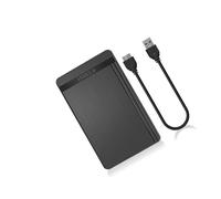 LUOFENG Carcasa externa USB 3.0 de velocidad rápida para discos duros de 2.5 pulgadas con carcasa de policarbonato cepillado