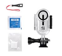 LUOFENG Carcasa impermeable de 60 m para cámaras de pulgar GO 3S con lente de vidrio óptico deslizante, incluye adaptadores de montaje