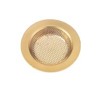 LUOFENG Cesta coladora dorada para fregadero de cocina, malla fina, tapón de filtro de fregadero de acero inoxidable para desagües, atrapa residuos de alimentos, cabello y