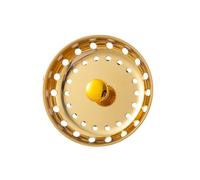 LUOFENG Cesta coladora dorada para fregadero de cocina, malla fina, tapón de filtro de fregadero de acero inoxidable para desagües, atrapa residuos de alimentos, cabello y