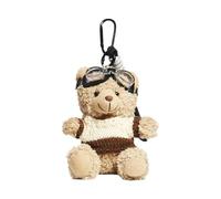 LUOFENG Colgante de oso, bonito llavero de oso piloto para bolso y llave, llavero de felpa para teléfono, decoración personalizada de animales