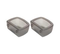 LUOFENG Cuenco de agua colgante a prueba de derrames para perros pequeños, diseño de gancho seguro, comedero de agua de plástico, fácil de limpiar, 2 unidades