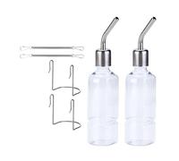 LUOFENG Dispensador automático de agua a prueba de fugas para conejo, hámster y animales pequeños, comedero colgante de jaula con gran capacidad