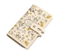 LUOFENG Elegante tarjetero de PVC para mujer con 20 ranuras, organizador de gran capacidad, bolsa de almacenamiento de documentos impermeable