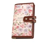 LUOFENG Elegante tarjetero de PVC para mujer con 20 ranuras, organizador de gran capacidad, bolsa de almacenamiento de documentos impermeable