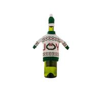LUOFENG Funda para botella de vino de punto de Navidad, diseño de muñeco de nieve, práctica decoración de champán para festividades