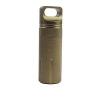 LUOFENG Llavero impermeable de aleación de aluminio con bolsillo para pastillas, llavero de peso ligero, estuche de viaje, botellas de medicina