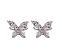 LUOFENG Lujoso clip de diamantes con lazo para auriculares, aleación de cobre, decoración universal para auriculares FreeClip