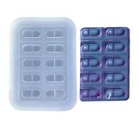 LUOFENG Molde con Forma de cápsulas y medicamentos,Molde de Silicona fácil de Limpiar,versión Completa versátil,Molde de pellets para medicamentos,moldes de fundición para tabletas