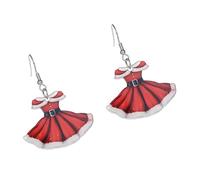 LUOFENG Pendientes de copa de vino de Navidad, joyería acrílica, para vestido de Navidad, para mujer, regalo de fiesta
