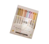LUOFENG Rotulador fluorescente de doble punta de 10/15 colores para cuaderno, planificador, diario, notas, resaltado, dibujo