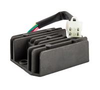 Luoilba Universal de 4 hilos de eje sólido negro motocicleta regulador rectificador 12V DC bicicleta quad