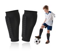 LUOJINYI 1 par de espinilleras para niños de fútbol, calcetines con almohadillas de panal, calcetines de espinillera, calcetines largos, transpirables, elásticos, adecuados para esquí, ciclismo