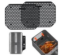 LUOJINYI 2 Piezas Protector Contra Salpicaduras Compatible con Ninja Double Stack XL SL400EU y SL300EU, Protector de Silicona Contra Salpicaduras para Accesorios de Freidora de Aire Caliente Ninja