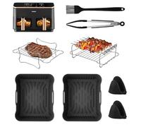 LUOJINYI Accesorios Freidora de Aire Cosori para Cosori 8.5L Dual Zone Air Fryer XXL (CAF-R901-AEU), Molde Silicona Freidora de Aire Cosori, Accesorios Airfryer Cosori, Fáciles de Limpiar