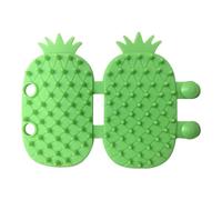 Luojuny Accesorio de aseo para gatos, peine para gatos, peine de silicona, cepillo de autolimpieza, peine rascador para esquina, patas de mesa, marco de escalada, color verde