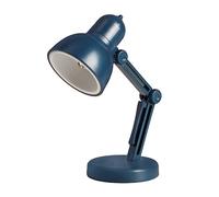 Luojuny Botón de interruptor de encendido LED de mesa Fácil de llevar Mini lámpara de mesa de lectura de un modo para dormitorio universitario Azul