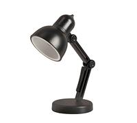 Luojuny Botón de interruptor de encendido LED de mesa Fácil de llevar Mini lámpara de mesa de lectura de un modo para dormitorio universitario Negro