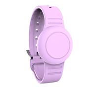 Luojuny Correa de muñeca de Personaje de Dibujos Animados para niños Pulsera Impermeable Rastreador Funda Protectora Silicona Suave Seguro Cómodo de Usar GPS Airtag Ajustable Púrpura Ligera