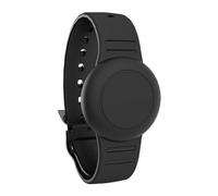 Luojuny Correa de muñeca de Personaje de Dibujos Animados para niños Pulsera Impermeable Rastreador Funda Protectora Silicona Suave Seguro Cómodo de Usar GPS Airtag Ajustable Negro