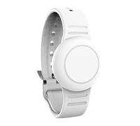 Luojuny Correa de muñeca de Personaje de Dibujos Animados para niños Pulsera Impermeable Rastreador Funda Protectora Silicona Suave Seguro Cómodo de Usar GPS Airtag Ajustable Blanco