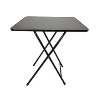 Luojuny Mesas de TV plegables cuadradas de 60 x 60 x 70 cm, para 2 a 4 personas, tablero de MDF sólido, mesa plegable para exteriores, mesa de cocina, ahorro de espacio, resistente, con 4 pies, color
