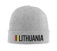 LUOJZGUMU 2025 Nueva Bandera del país de Lituania Gorros de Gorro de Corte lituano Sombrero de Punto Sombrero de Punto de otoño Hombre de Moda Mujer Elástico Deportivo al Aire Libre
