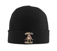 LUOJZGUMU Un Poco en Forma, Algo Gordo - Oso de Gimnasio Divertido, Gorros de Gorro de Gorro de Gimnasio, Hombres, Mujeres, Gorro de Punto de Punto Callejero, Gorros elásticos de otoño e Invierno