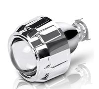 LUOKEKE Angel Eye 1 Uds., lentes de proyector HID 2,5 pulgadas, cubierta negra plateada for H4 H7, faro delantero for motocicleta, uso con estilo, lámpara xenón H1(2)