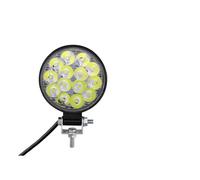 LUOKEKE Focos Led Tractor 1 Uds. Luz de trabajo barra coche 48W, luz cuadrada redonda 16SMD, 12V, lámpara antiniebla todoterreno for foco ATV SUV(14smd round)