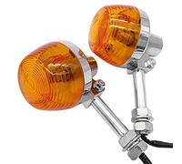 LUOKEKE Intermitentes Moto Motocicleta de 10 mm La señal giro luz Uso for Honda XL100 C70 CT70 CT90 CB350 CM400 CB450 CB750 Indicadores Flashers Blinkers Lámpara Amber