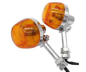 LUOKEKE Intermitentes Moto Motocicleta de 10 mm La señal giro luz Uso for Honda XL100 C70 CT70 CT90 CB350 CM400 CB450 CB750 Indicadores Flashers Blinkers Lámpara Amber