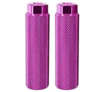 LUOKEKE Reposapies Bicicleta 1 par de Clavijas Bicicleta aleación Aluminio, Pedal Delantero y Trasero for BMX, Compatible con Ejes 3/8 Pulgadas(Purple)