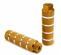 LUOKEKE Reposapies Bicicleta 1 par de Clavijas Bicicleta aleación Aluminio, Pedales, reposapiés Eje for BMX, Ajuste Ejes 3, 8 Pulgadas, Accesorios en 6 Colores(Gold)